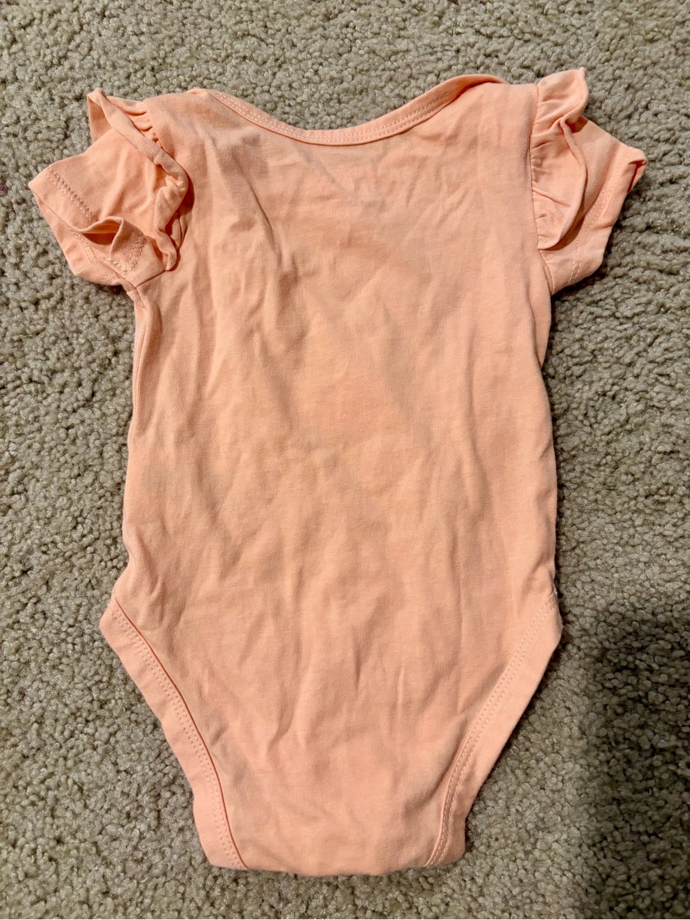 Disney Peach Winnie the Pooh Ruffle Sleeve One-Piece - Picture 3 of 3